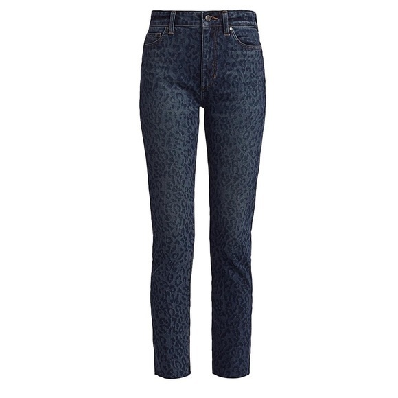 NWT Joe’s Jeans The Milla high rise straight laser ankle black cheetah 28 jeans - Picture 2 of 8